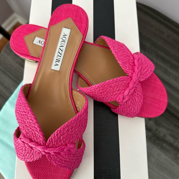 New in box Aquazzura rope flat slides size 38.5 - Picture 5 of 7